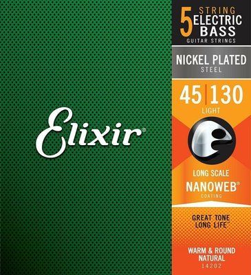 Elixir Nanoweb El Bass 5 Strings Light 45-130