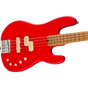 Charvel Pro-Mod San Dimas Bass PJ IV MAH Satin Ferrari Red