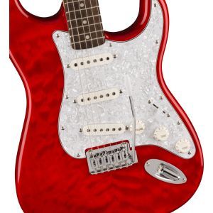 Squier FSR Affinity Stratocaster QMT LRL Crimson Red Transparent