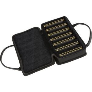 Fender Blues DeVille Harmonica Pack of 7 with Case