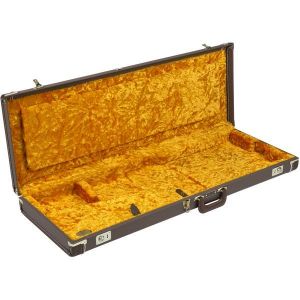 Fender G&G Deluxe Strat-Tele Hardshell Case Brown with Gold Plush Interior
