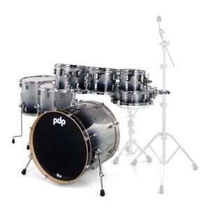 PDP by DW Concept Maple Silver to Black Fade