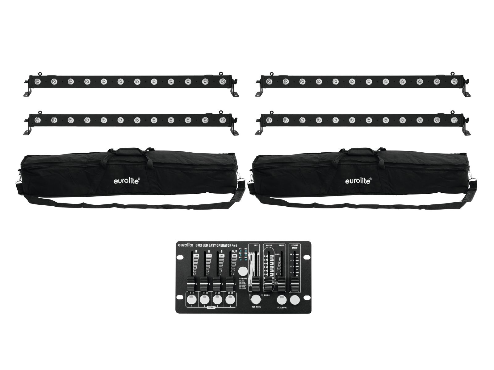 Eurolite LED BAR-12 QCL RGBW + 2x Cover + Controler