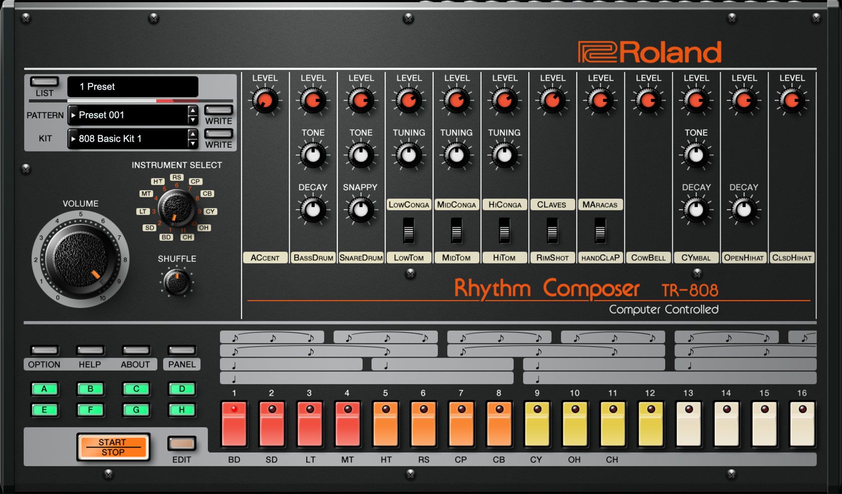Roland TR-808 Software Rhythm Composer