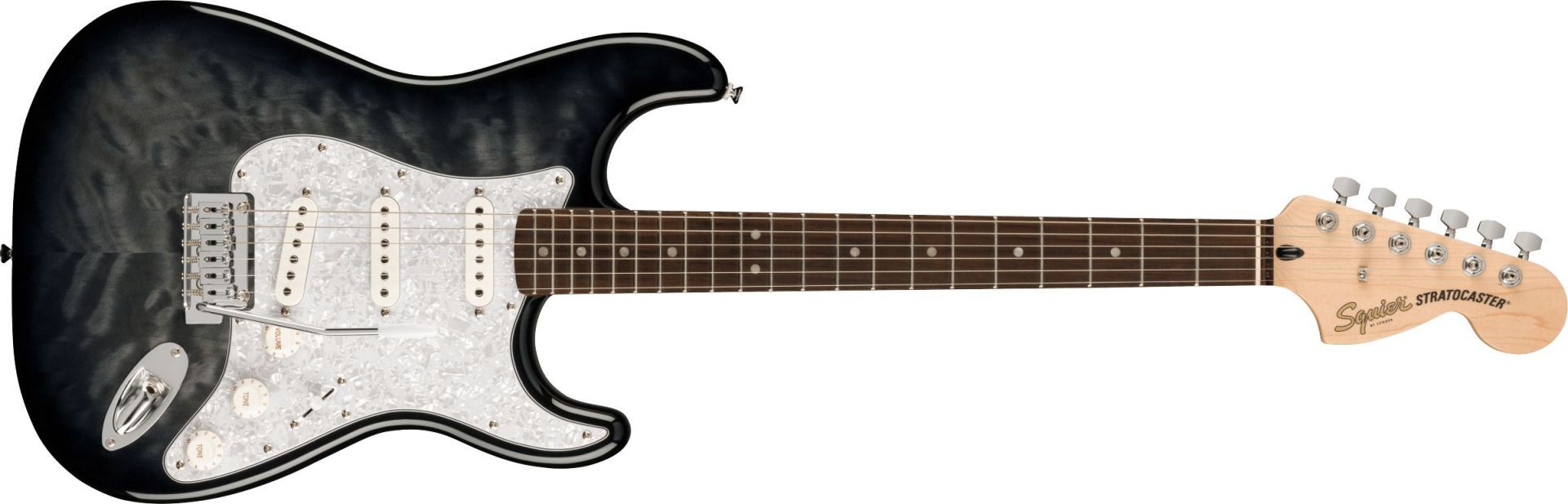 Squier FSR Affinity Stratocaster QMT LRL Black Burst