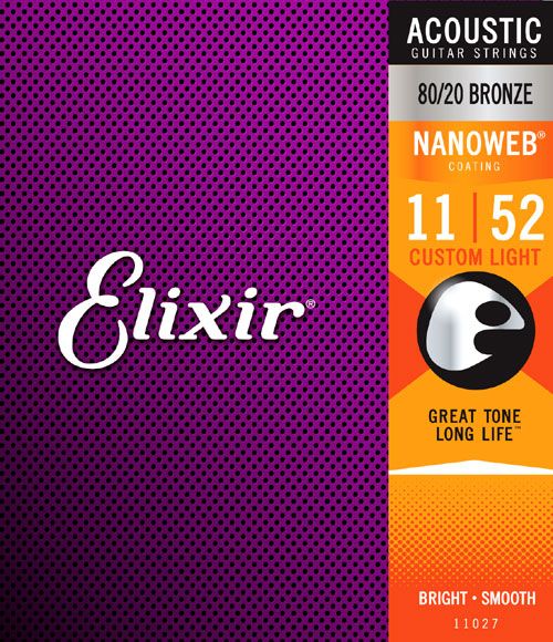 Elixir Nanoweb Acoustic Custom Light 011 052