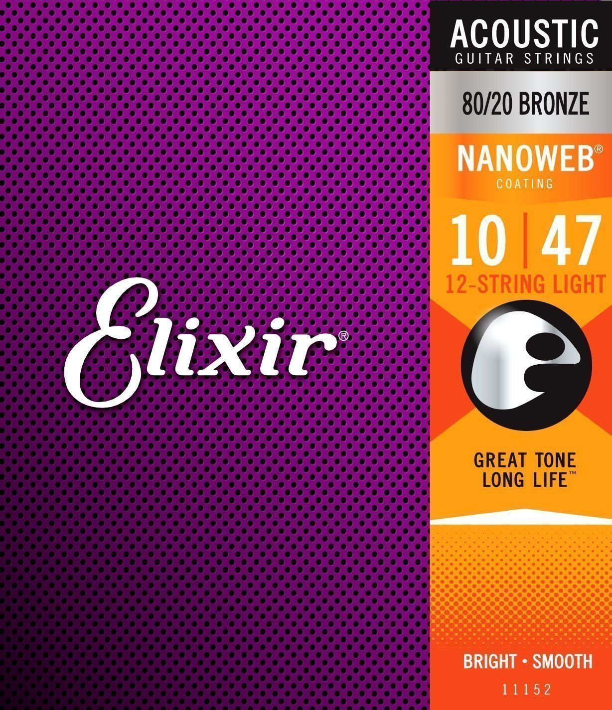 Elixir Nanoweb Light 12 Str. Acoustic 10-47