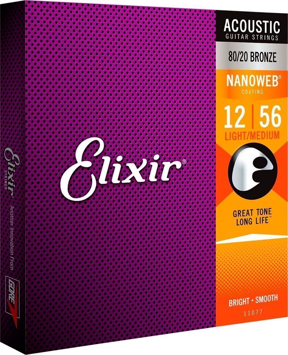 Elixir Nanoweb Light-Medium Acoustic 12-56