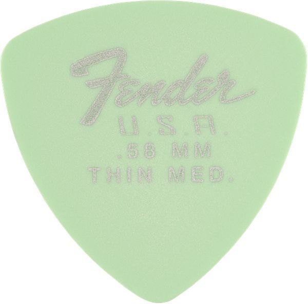 Fender Dura-Tone Delrin Picks 346 Shape - 12 Pack Surf Green