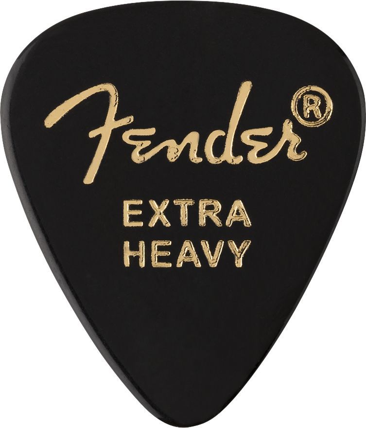 Fender Classic Celluloid Picks 351 Shape - 12 Pack Black