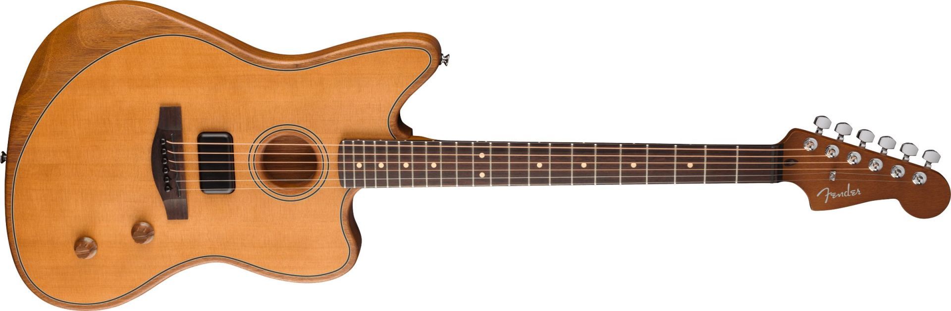 ギター Fender Acoustasonic Standard Jazzmaster Fender Acoustasonic Standard Jazzmaster Aged Natural Chitara