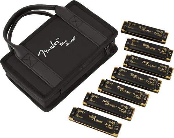 Fender Blues DeVille Harmonica Pack of 7 with Case