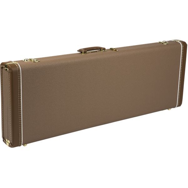 Fender G&G Deluxe Strat-Tele Hardshell Case Brown with Gold Plush Interior