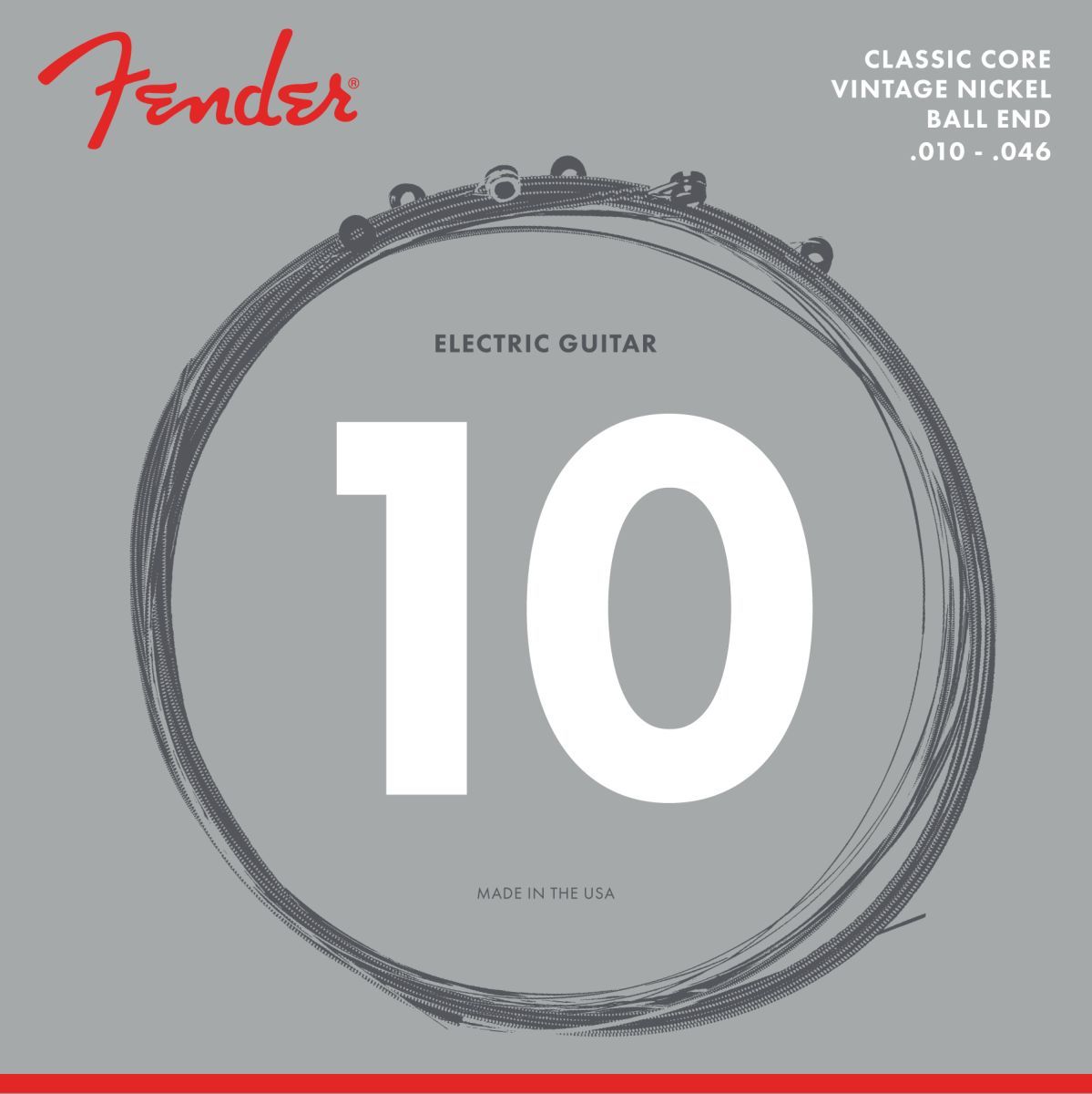 Fender Classic Core Electric Guitar Strings 155R Vintage Nickel Ball Ends (.010-.046)