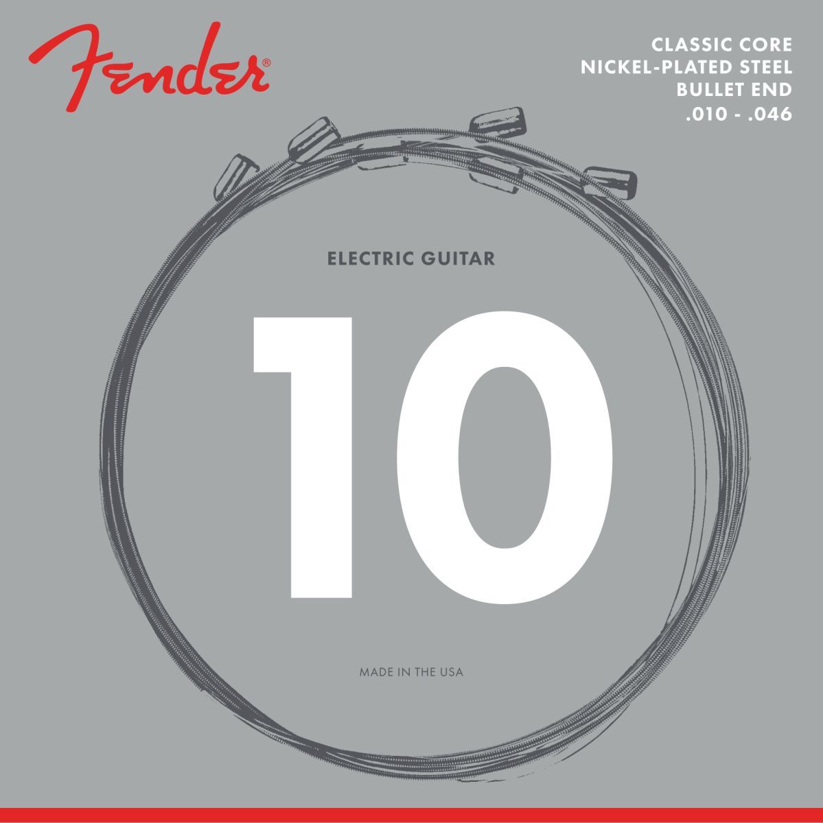 Fender Classic Core Electric Guitar Strings 3255L Nickel Plated Steel Bullet Ends (.010-.046)