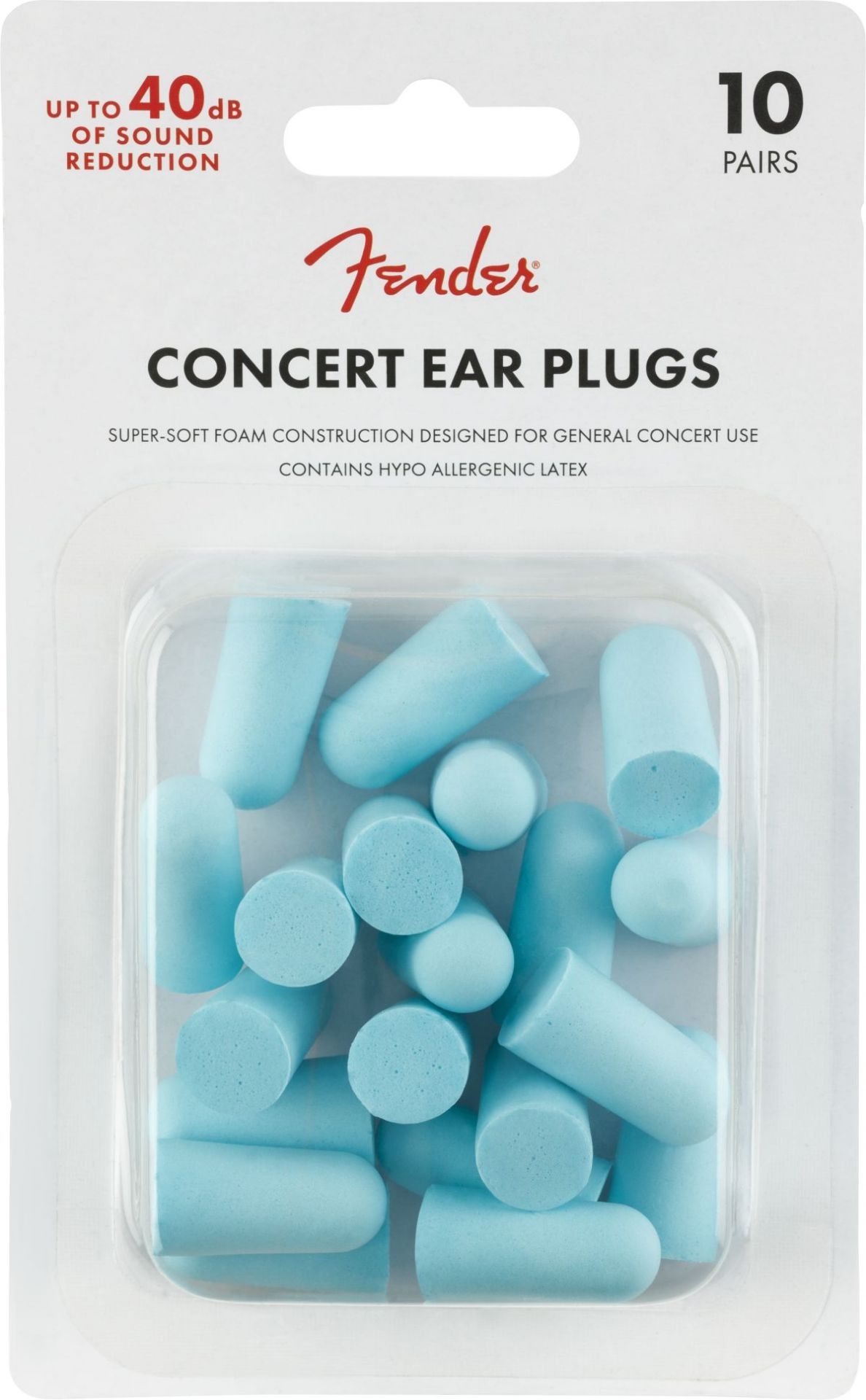 Fender Concert Ear Plugs (10 Pair) DaphneBlue Dop Urechi