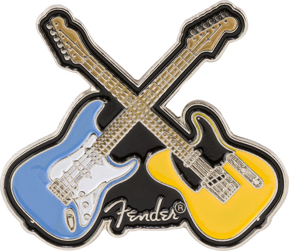 Fender Crossed Guitars Enamel Pin Multi-Color