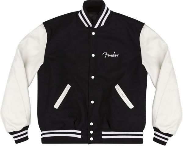 Fender Custom Shop Varsity Jacket Black-White L