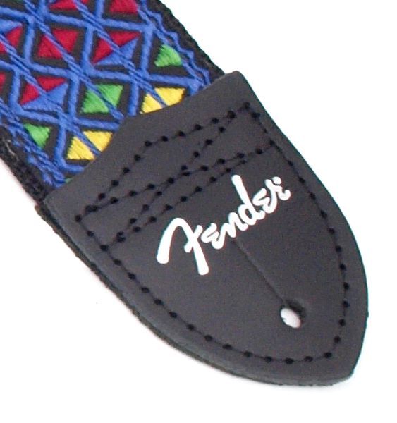 Fender Eric Johnson Signature Strap Blue with Multi-Colored Triangle Pattern