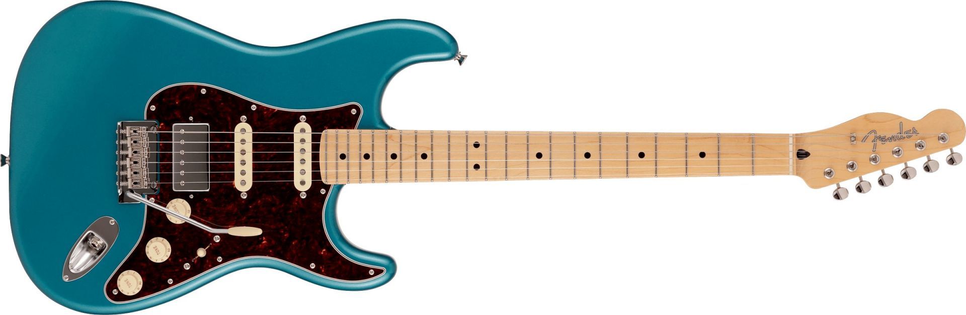 Fender Limited Edition Made in Japan Hybrid II Stratocaster HSS Reverse Telecaster Headstock Ocean Blue Metallic