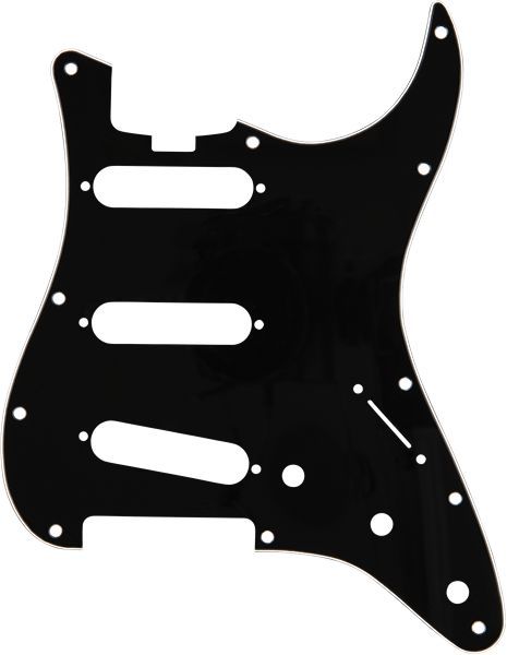 Fender Elite Strat Pickguard SSS Black 3-Ply