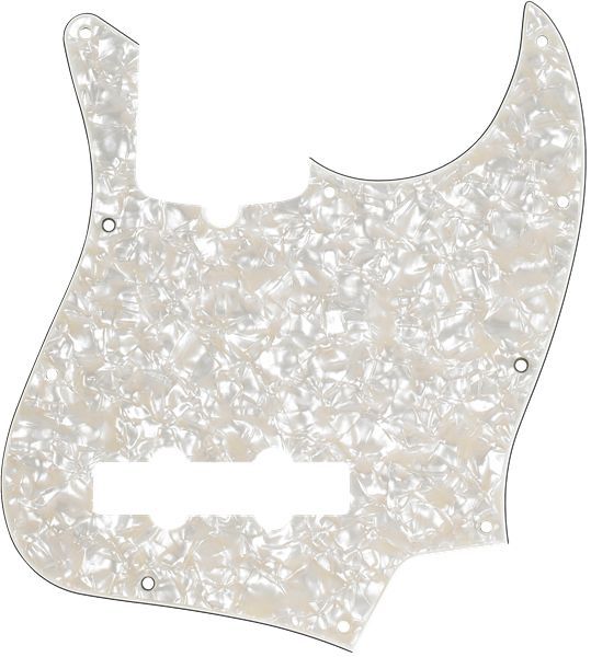 Fender 10-Hole Contemporary Jazz Bass Pickguards White Moto