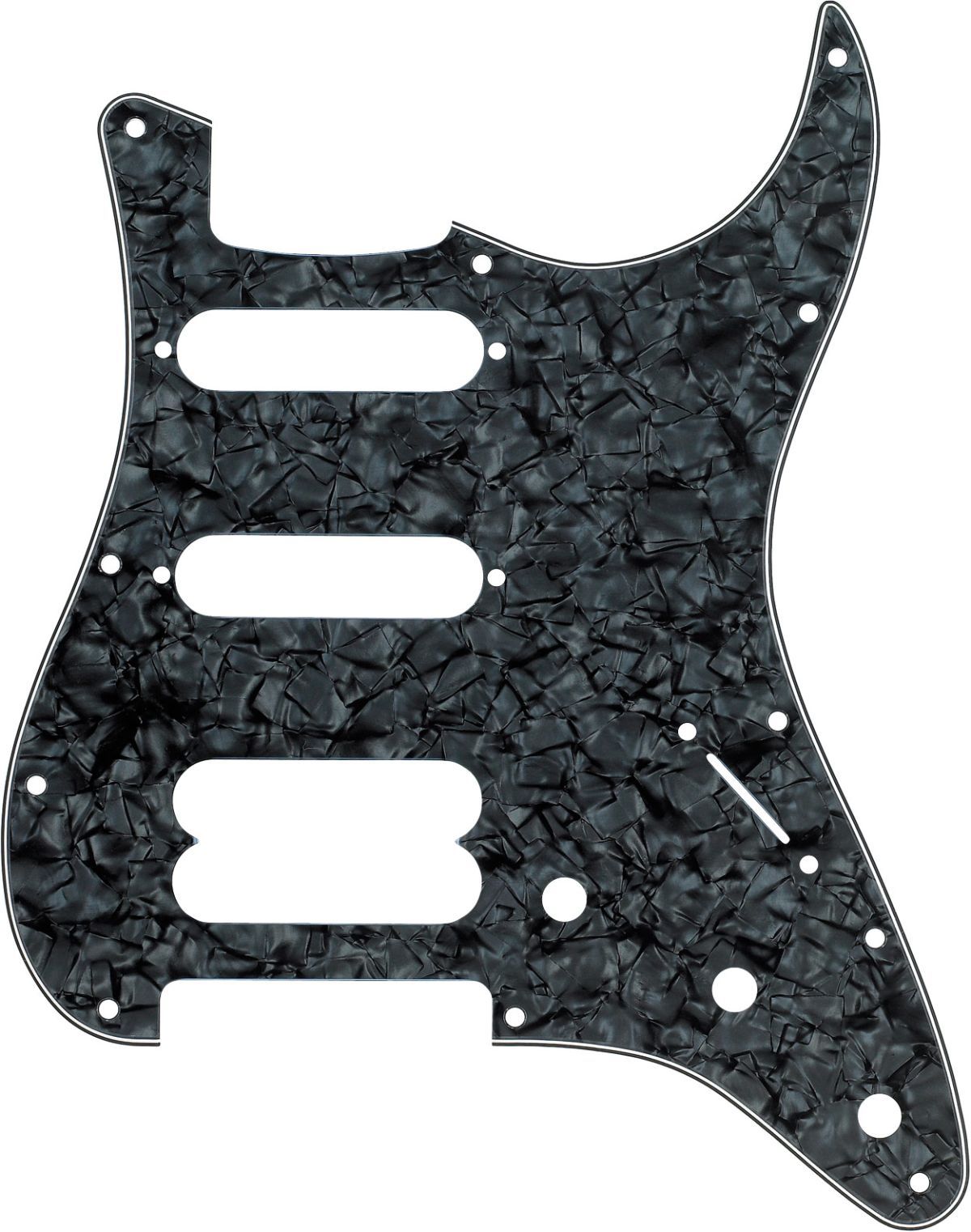 Fender 11-Hole Modern-Style H-S-S Ultra Series Stratocaster Pickguard Black Moto