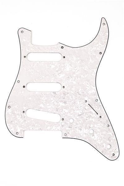 Fender 11-Hole Modern-Style Stratocaster S/S/S Pickguards White Moto