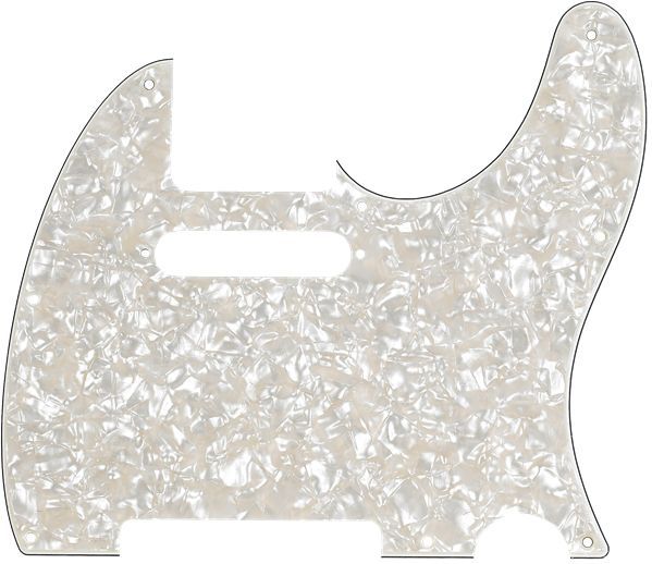 Fender 8-Hole Mount Multi-Ply Telecaster Pickguards Aged White Pearloid
