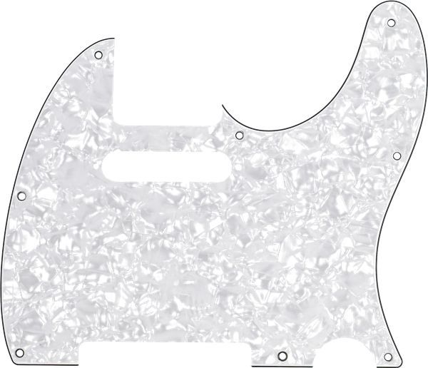 Fender 8-Hole Mount Multi-Ply Telecaster Pickguards White Moto