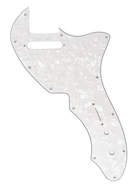 Fender 69 Tele Thinline Pickguard White Moto