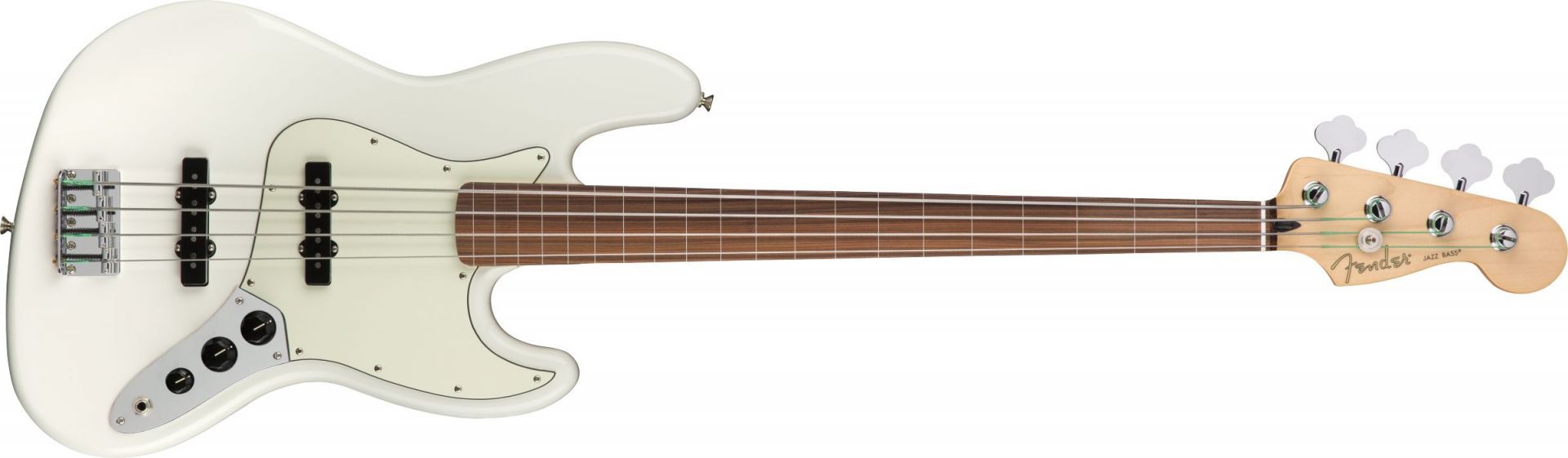 Fender Player Jazz Bass Fretless Pau Ferro Fingerboard Polar White