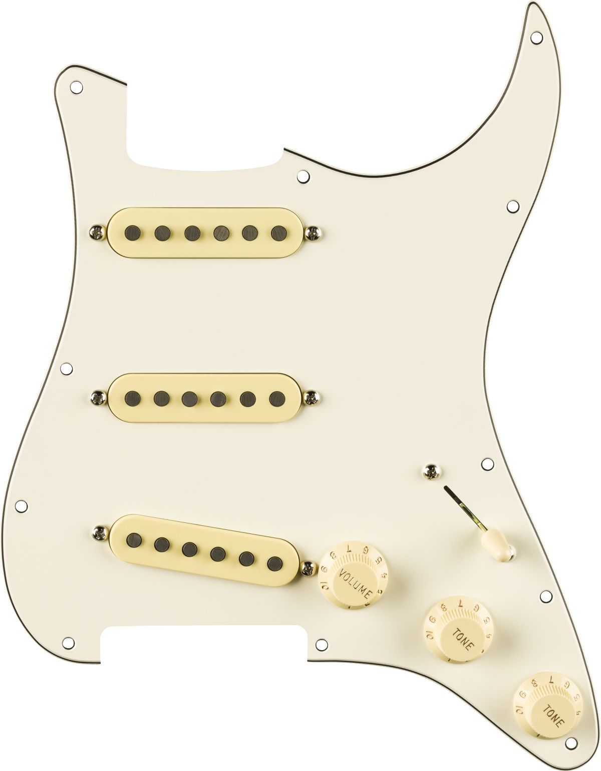 Fender Pre-Wired Strat Pickguard Eric Johnson Signature 3-Ply Parchment