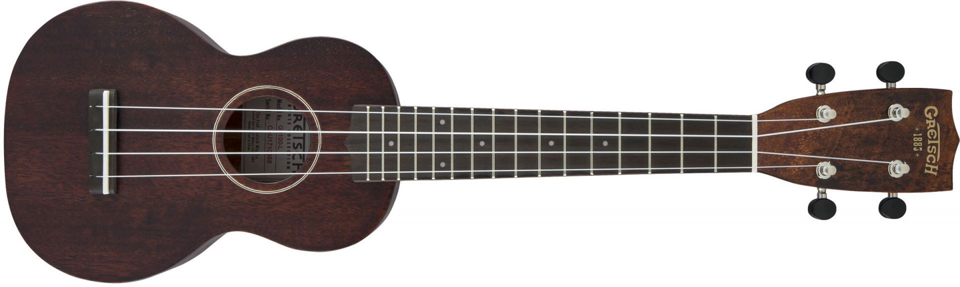 Gretsch Guitars G9100-L Soprano Long-Neck Ukulele with Gig Bag Vintage Mahogany Stain