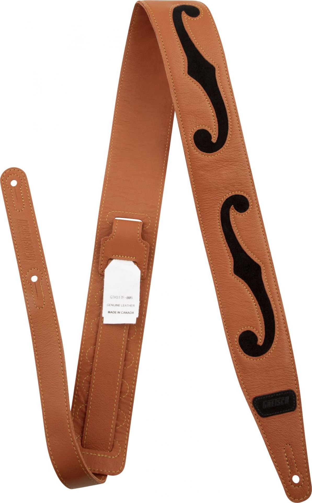Gretsch F-Holes Leather Straps Orange and Black Orange with Black Accents
