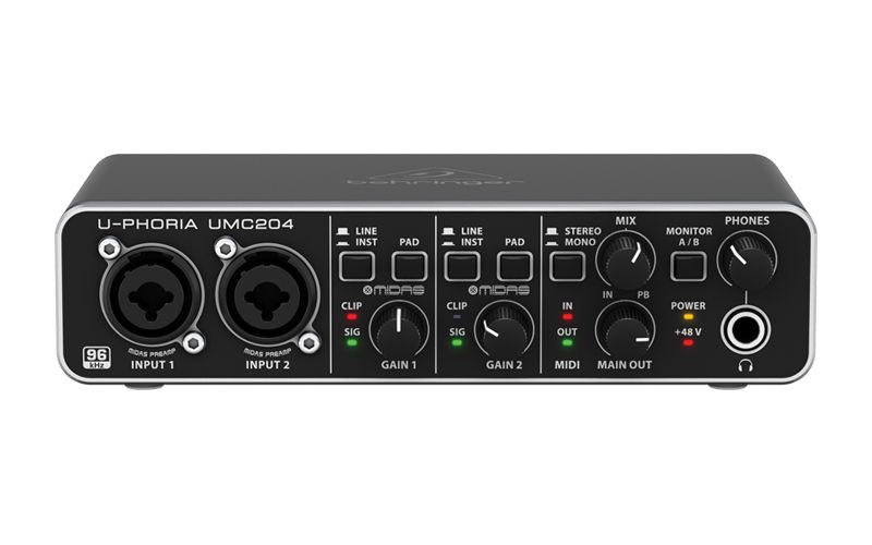 Behringer U-Phoria Umc204HD Interfata Audio | Sound Studio