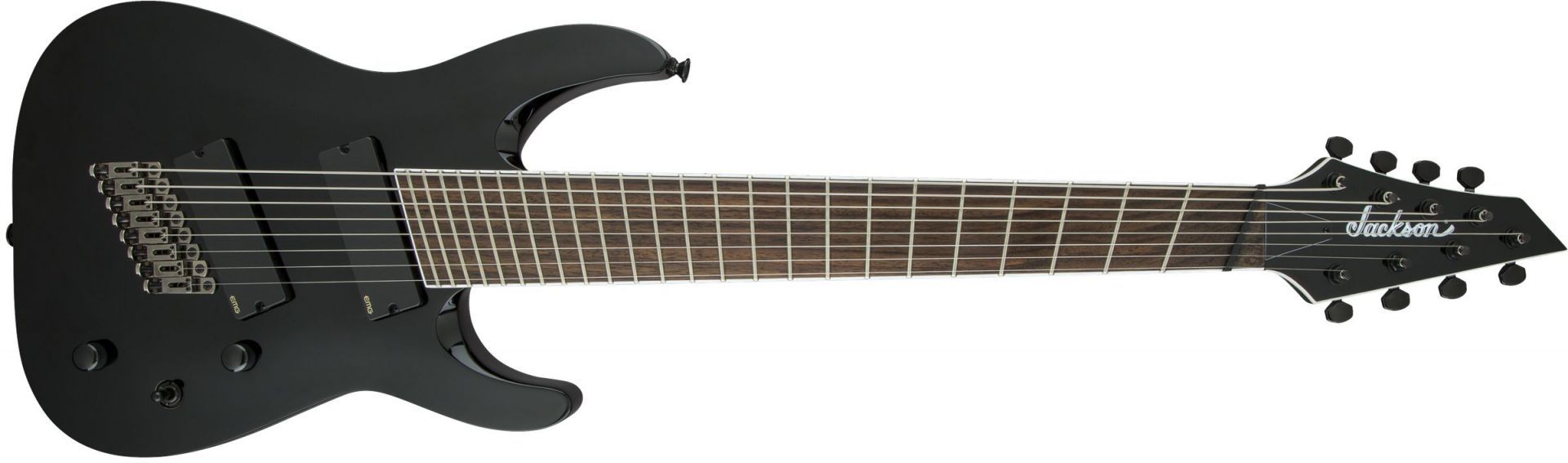 Jackson X Series Soloist Arch Top SLAT8 MS Laurel Fingerboard Multi-Scale Gloss Black