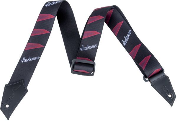 Jackson Strap with Headstock Pattern Black/Red
