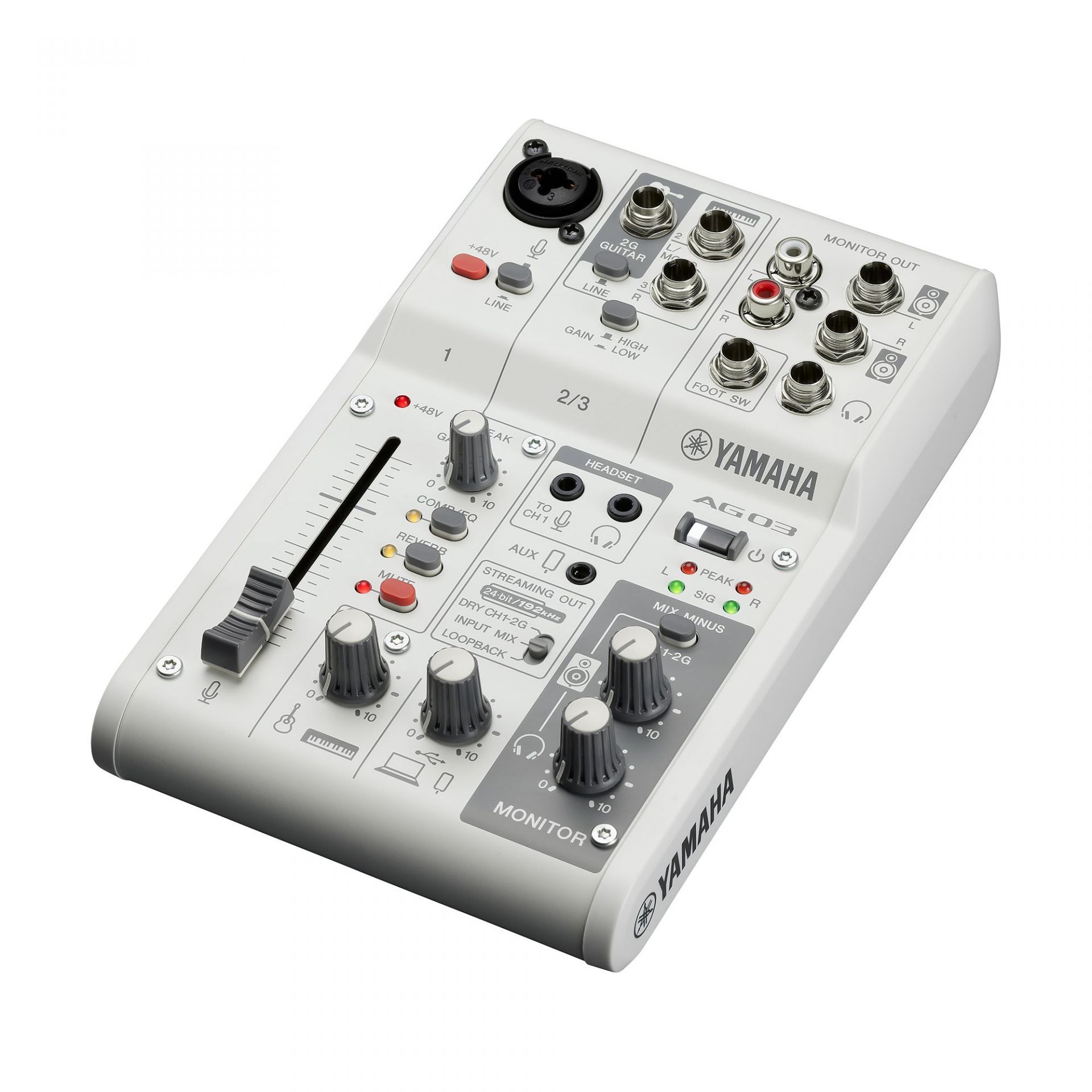 Yamaha AG03 MK2 White Live Streaming Mixer