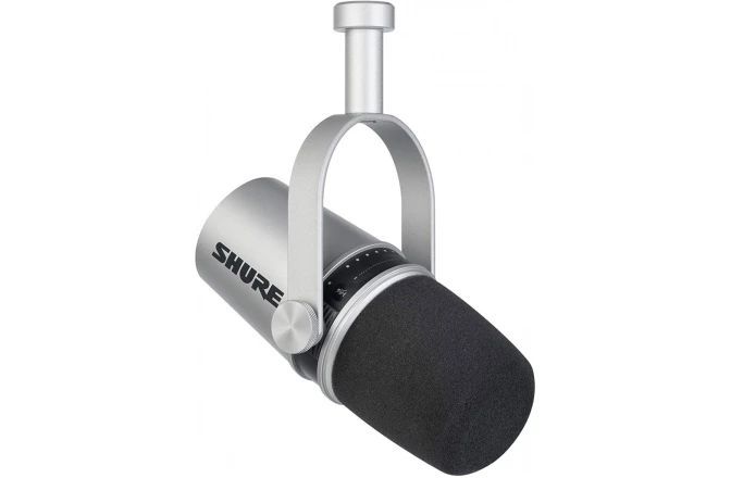 SHURE MV7 シルバー Shure MV7 Silver Microfoane Broadcast | Sound Studio