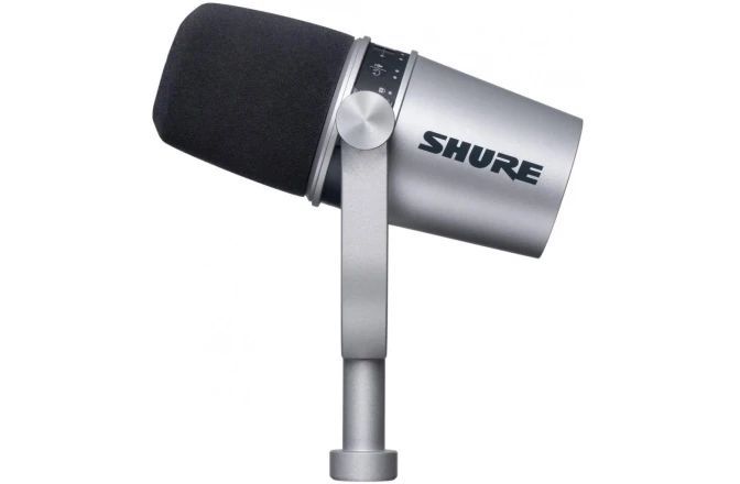 Shure MV7 Silver Microfoane Broadcast
