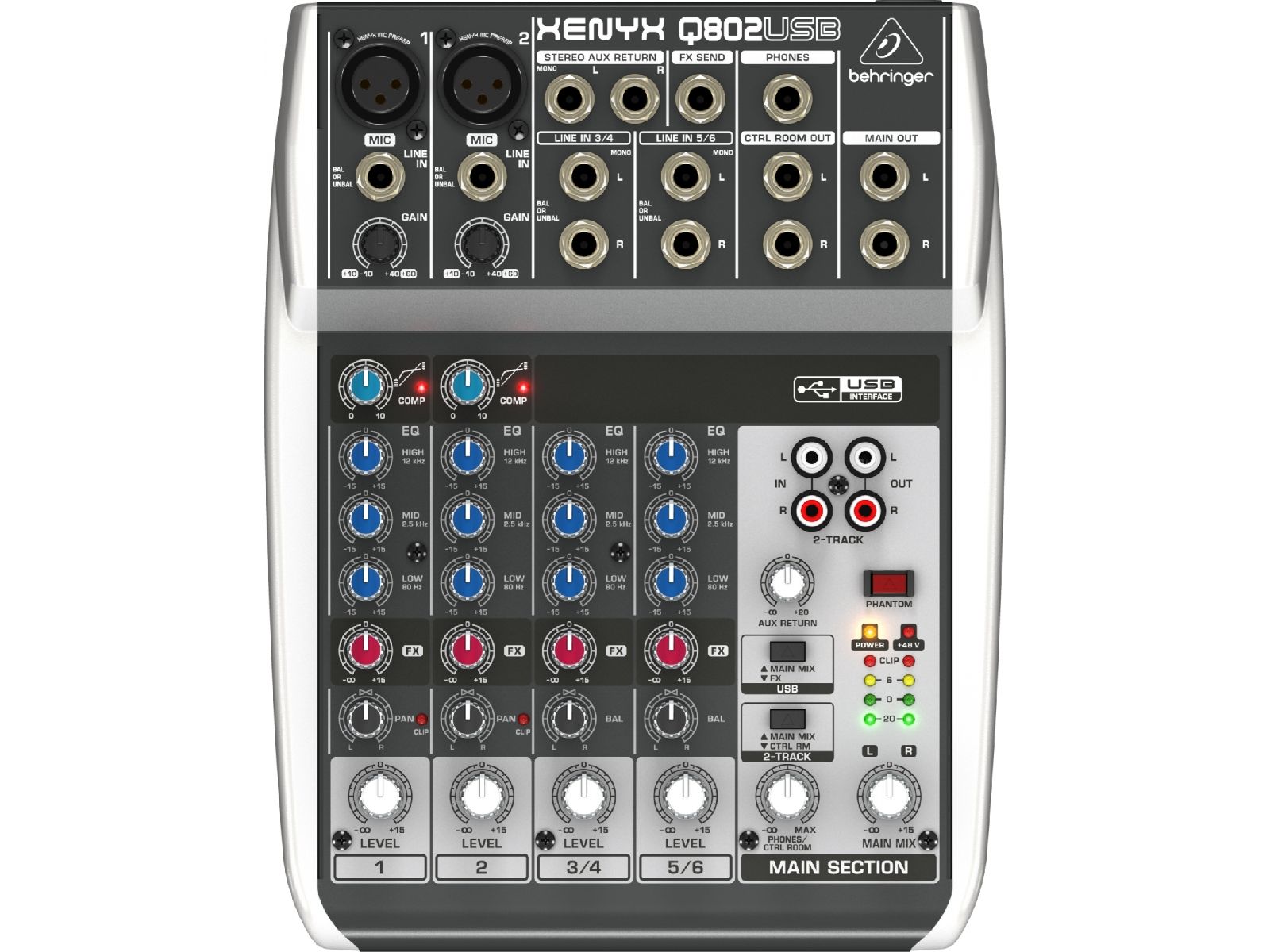 Behringer Xenyx Q802 USB Mixer Analog