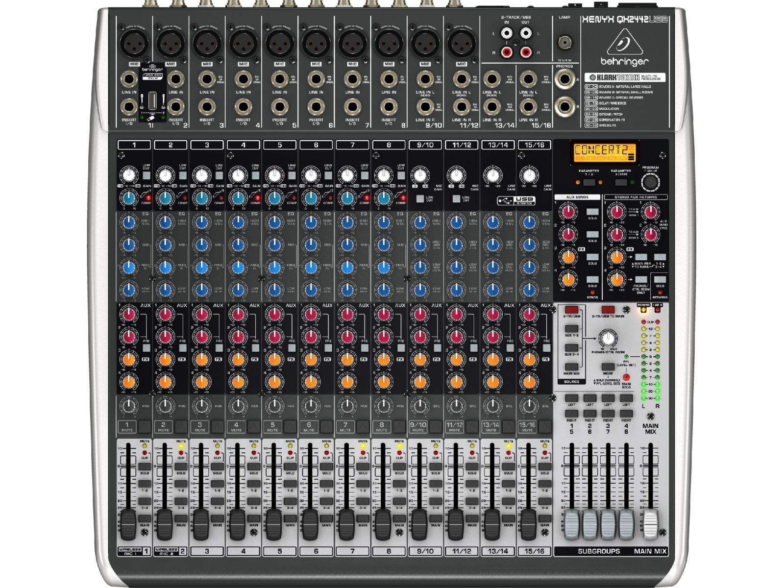 Behringer Xenyx QX 2442 USB Mixer Analog