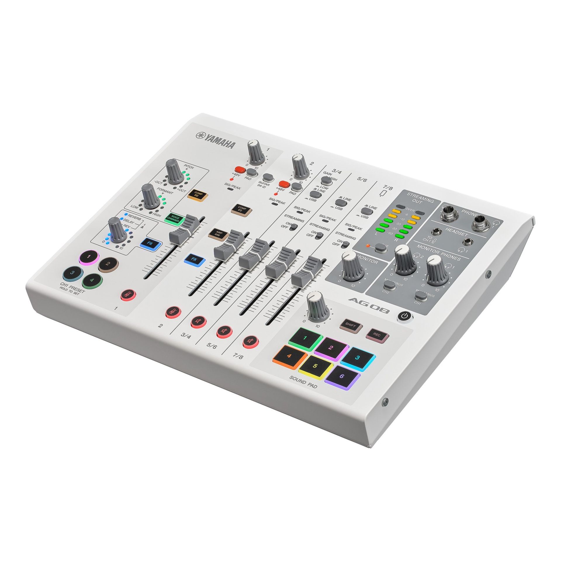 Yamaha AG08 White Mixer Live Streaming Interfata Audio