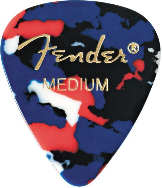 Fender 351 Shape Classic Celluloid Pick Medium Confetti