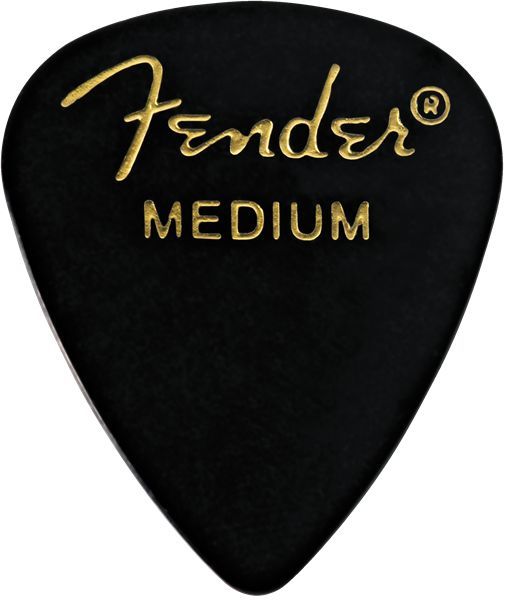 Fender 351 Shape Classic Celluloid Pick Medium Negru