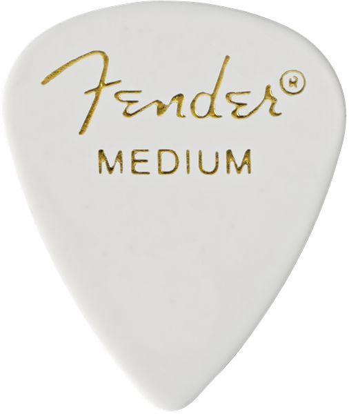 Fender 351 Shape Classic Celluloid Pick White Medium