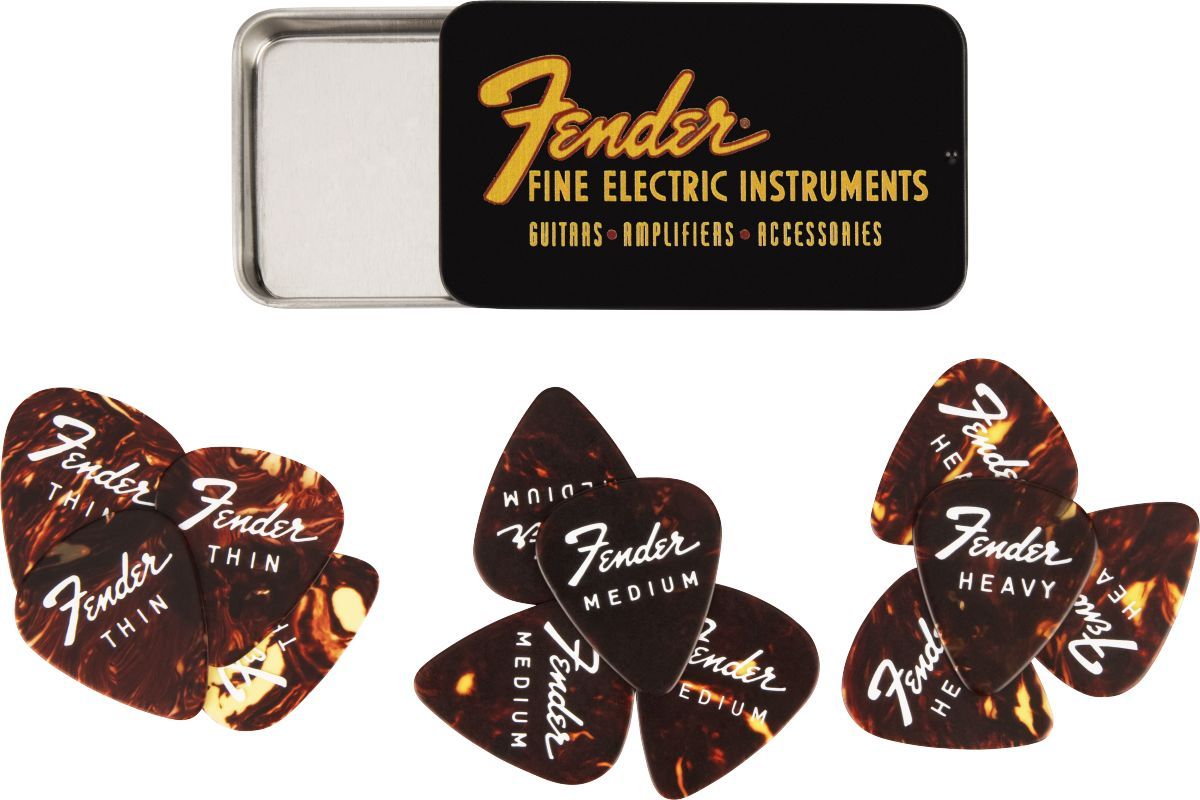 Fender Fine Electric Pick Tin 12 Pack
