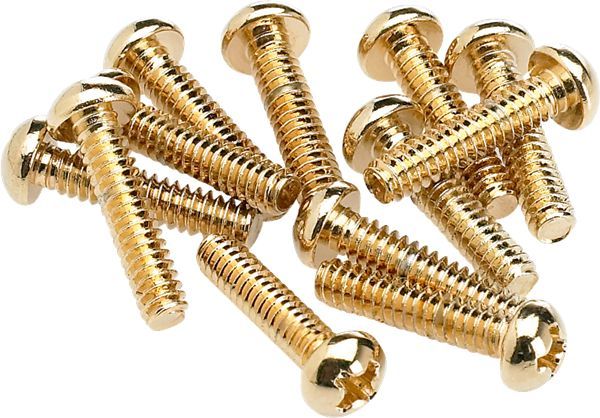 Fender Pickup and Selector Switch Mounting Screws Gold