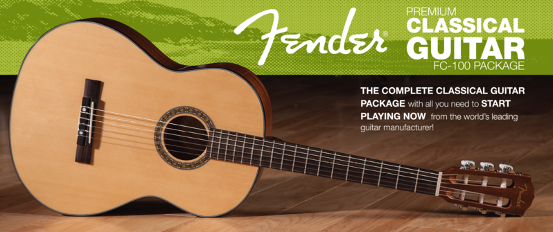 Set chitara clasica Fender Fc 100